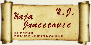 Maja Jančetović vizit kartica